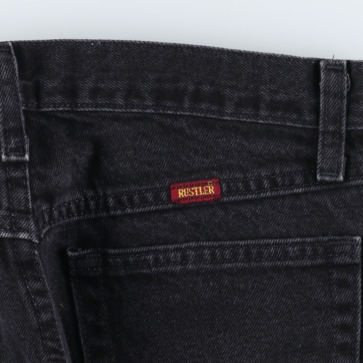 Rustler Black Denim Straight Denim Pants for Men, W29 cotton black type Vintage Second Hand