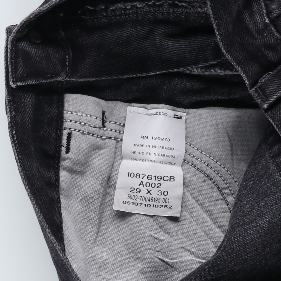 Rustler Black Denim Straight Denim Pants for Men, W29 cotton black type Vintage Second Hand
