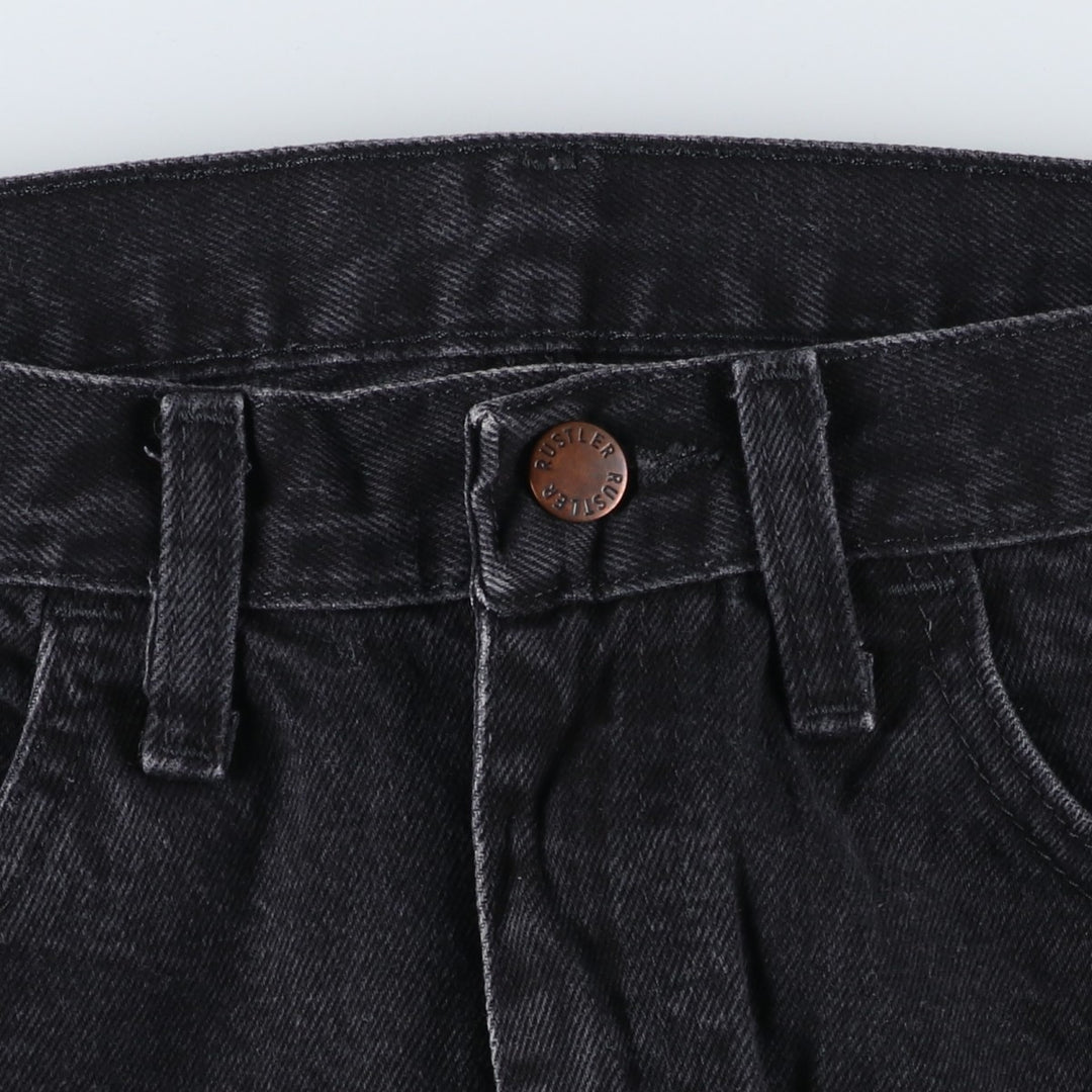 Rustler Black Denim Straight Denim Pants for Men, W29 cotton black type Vintage Second Hand