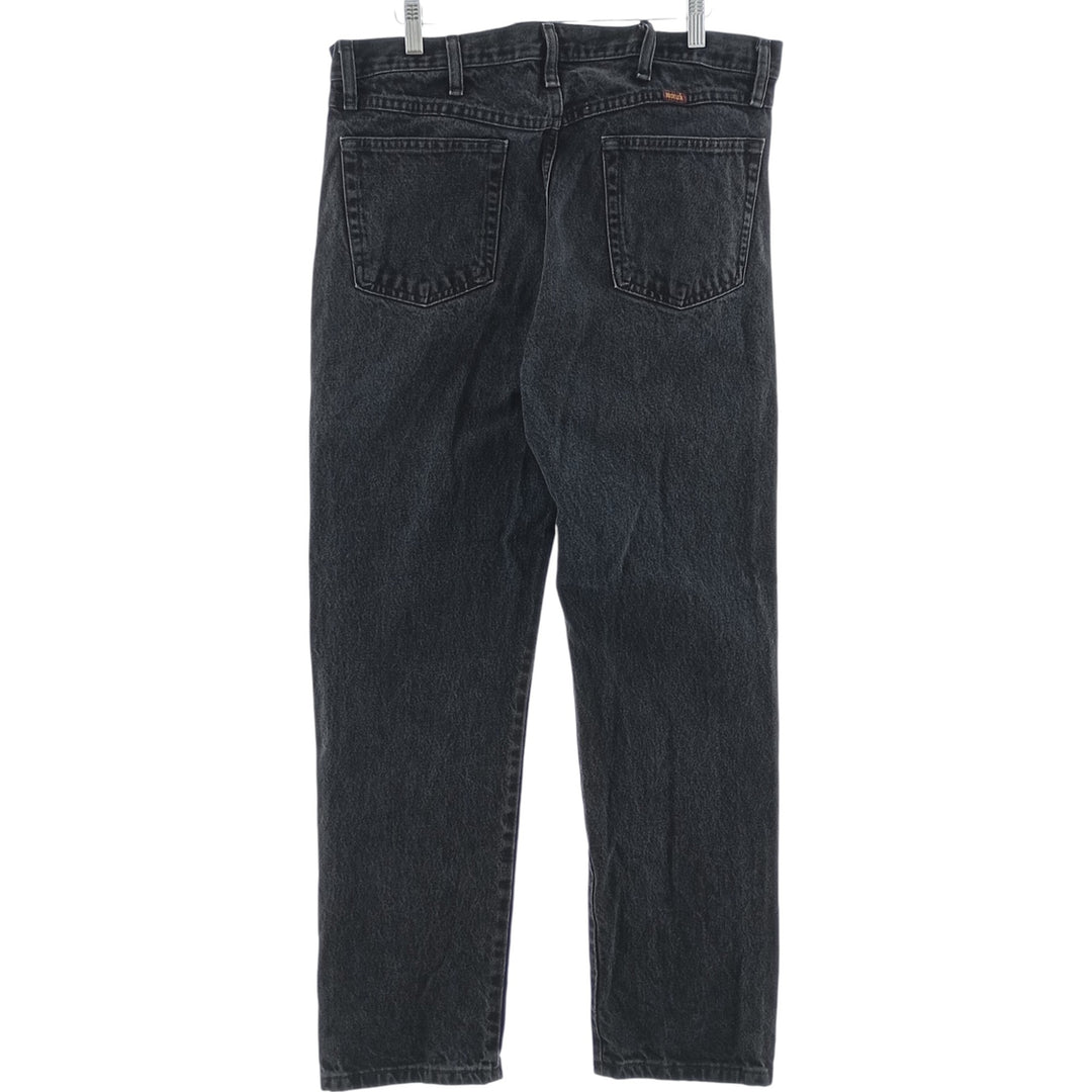 Rustler Black Denim Straight Denim Pants for Men, W36 cotton black type Vintage Second Hand
