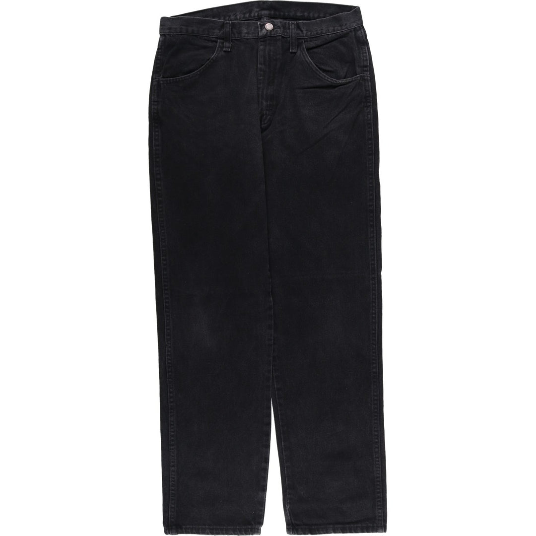 Rustler Black Denim Straight Denim Pants for Men, W33 equivalent cotton black type Vintage Second Hand