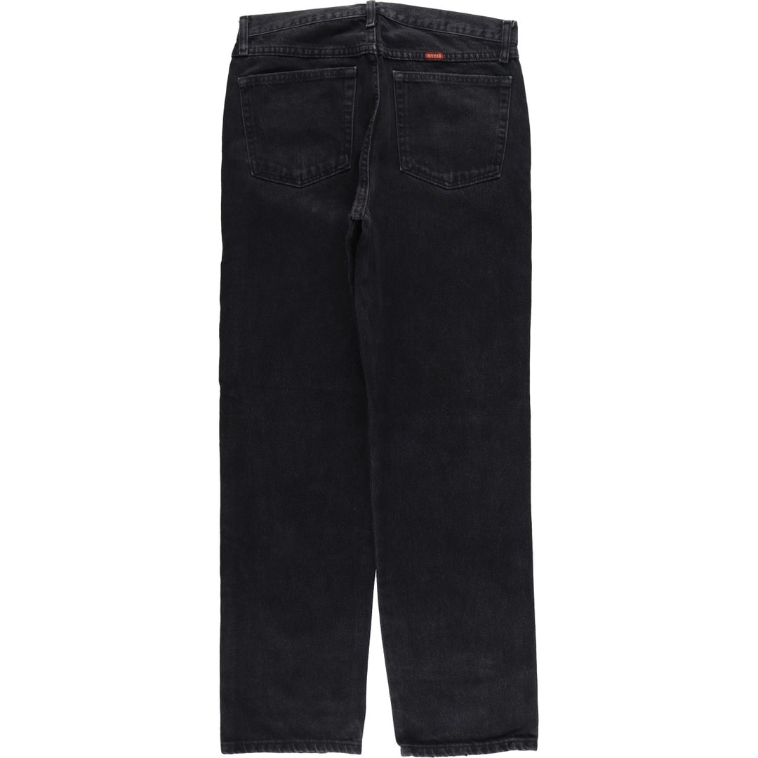 Rustler Black Denim Straight Denim Pants for Men, W33 equivalent cotton black type Vintage Second Hand