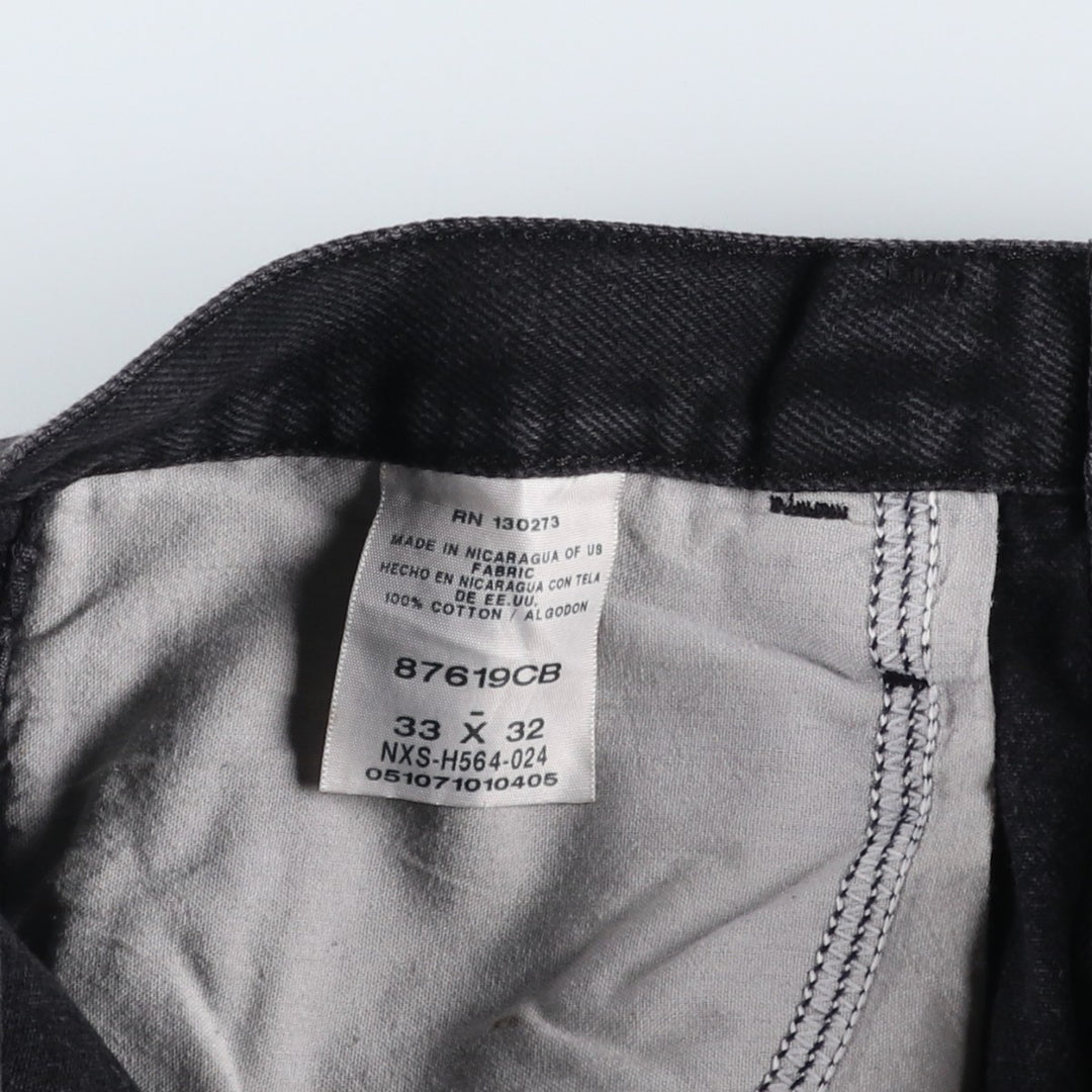 Rustler Black Denim Straight Denim Pants for Men, W33 equivalent cotton black type Vintage Second Hand