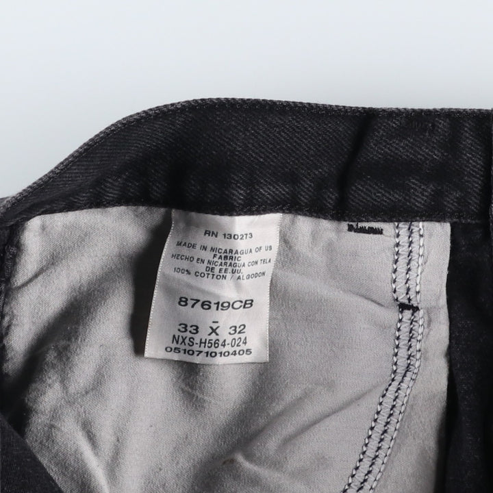 Rustler Black Denim Straight Denim Pants for Men, W33 equivalent cotton black type Vintage Second Hand