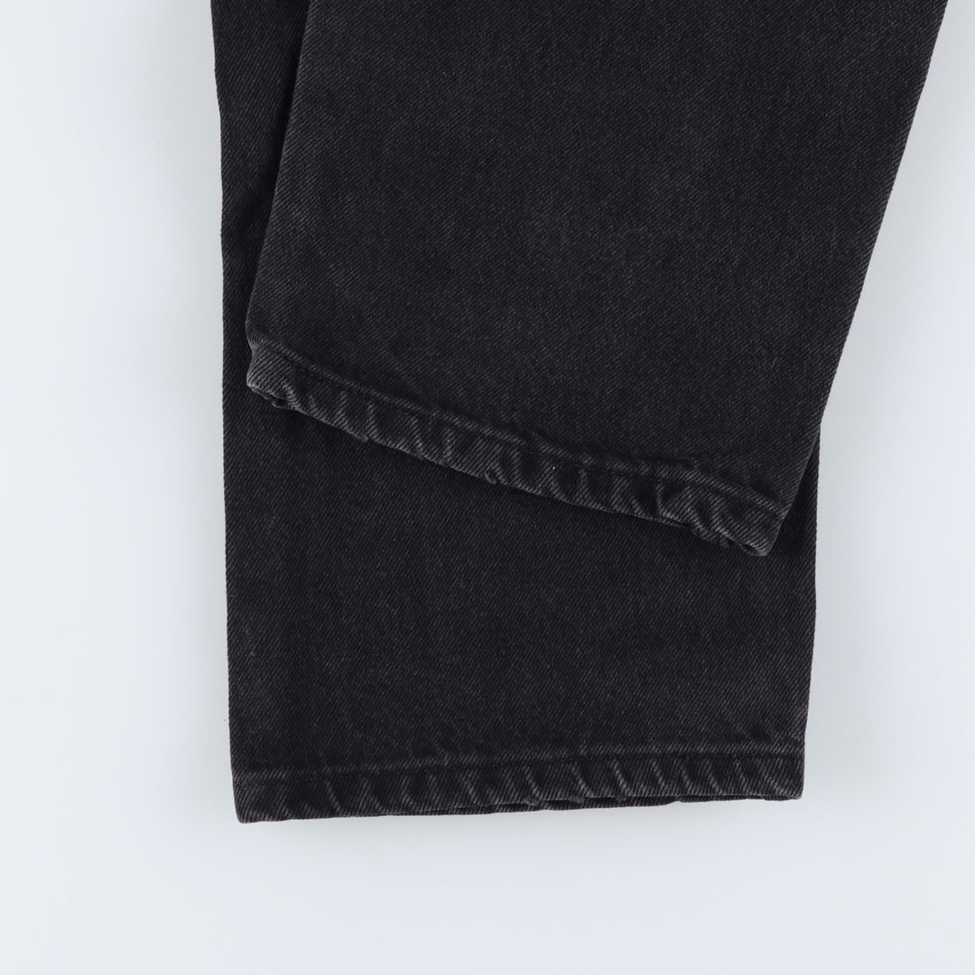 Rustler Black Denim Straight Denim Pants for Men, W33 equivalent cotton black type Vintage Second Hand