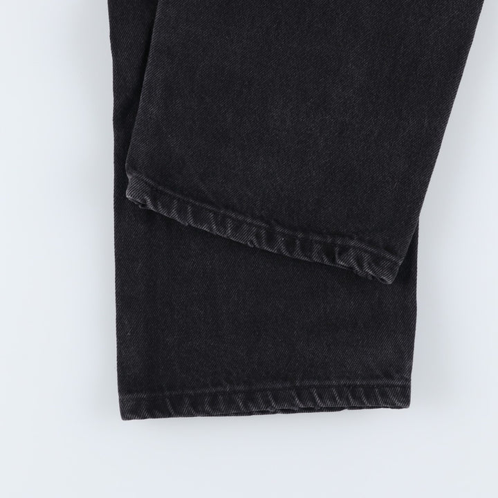 Rustler Black Denim Straight Denim Pants for Men, W33 equivalent cotton black type Vintage Second Hand