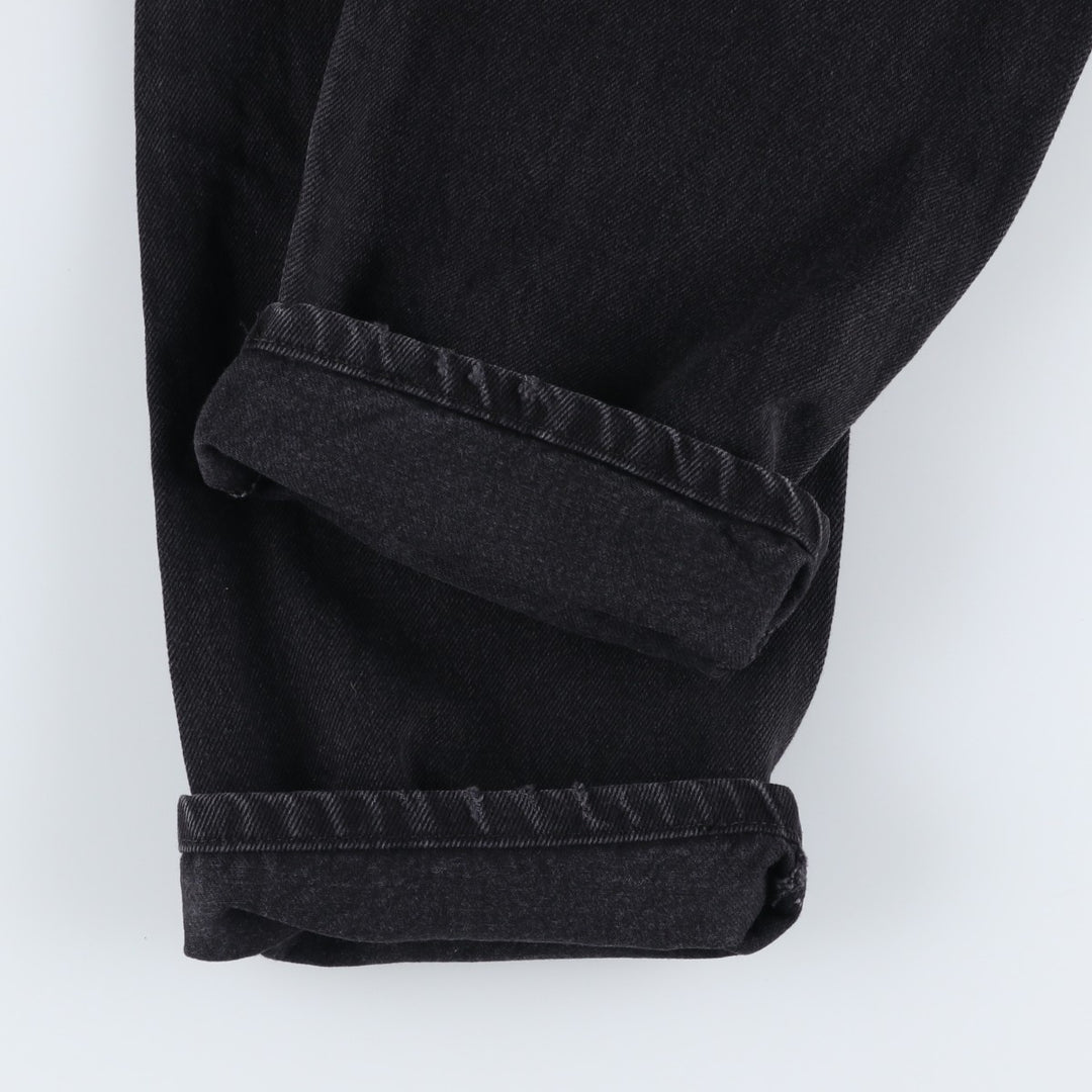 Rustler Black Denim Straight Denim Pants for Men, W33 equivalent cotton black type Vintage Second Hand