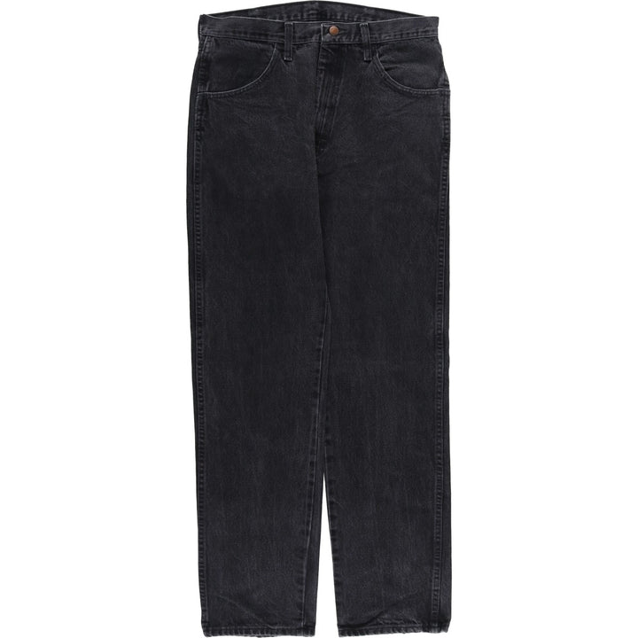 Rustler Black Denim Straight Denim Pants for Men, W33 equivalent cotton black type Vintage Second Hand