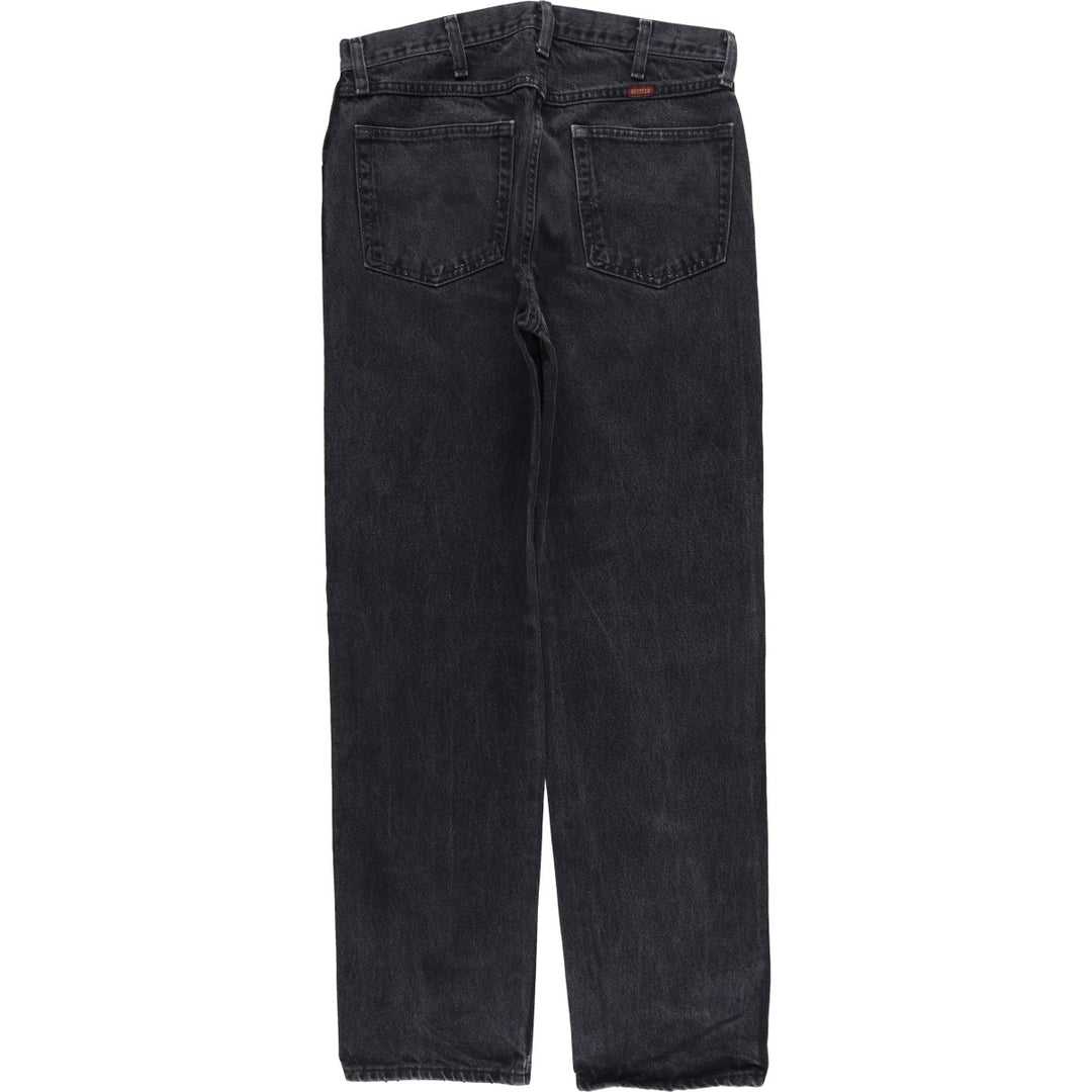 Rustler Black Denim Straight Denim Pants for Men, W33 equivalent cotton black type Vintage Second Hand