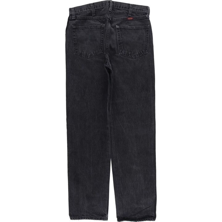 Rustler Black Denim Straight Denim Pants for Men, W33 equivalent cotton black type Vintage Second Hand