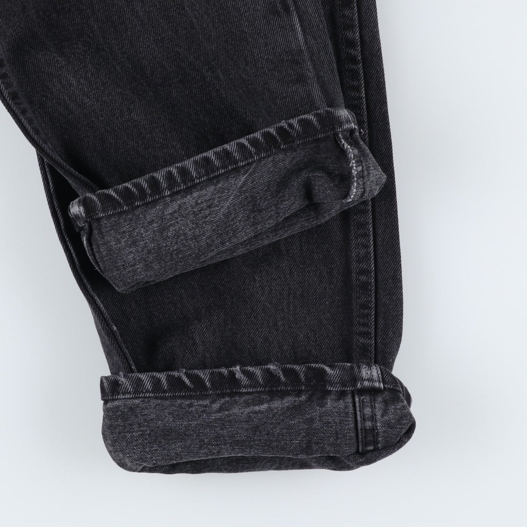 Rustler Black Denim Straight Denim Pants for Men, W33 equivalent cotton black type Vintage Second Hand