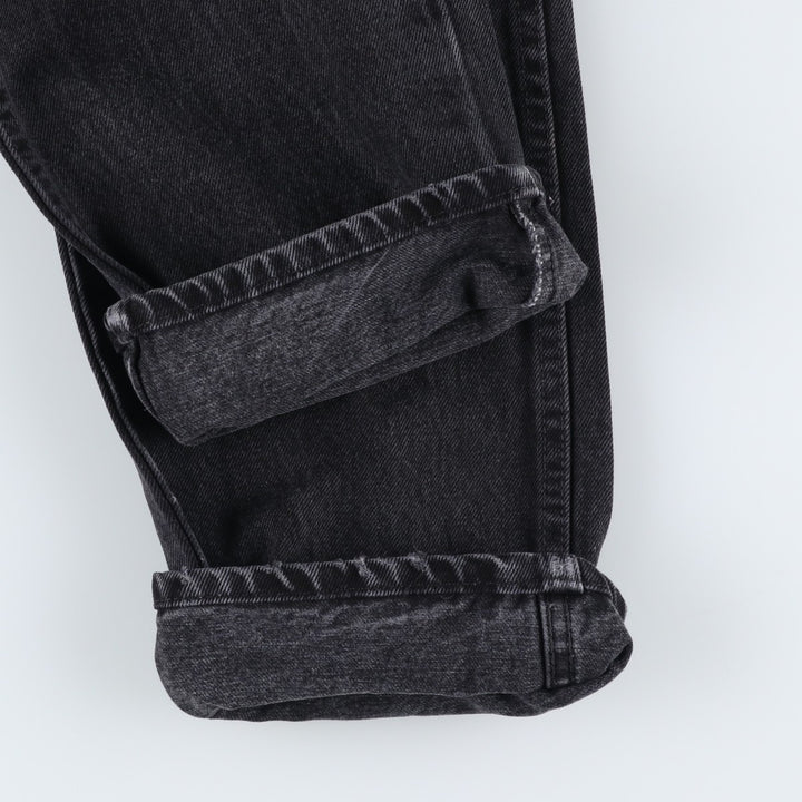 Rustler Black Denim Straight Denim Pants for Men, W33 equivalent cotton black type Vintage Second Hand