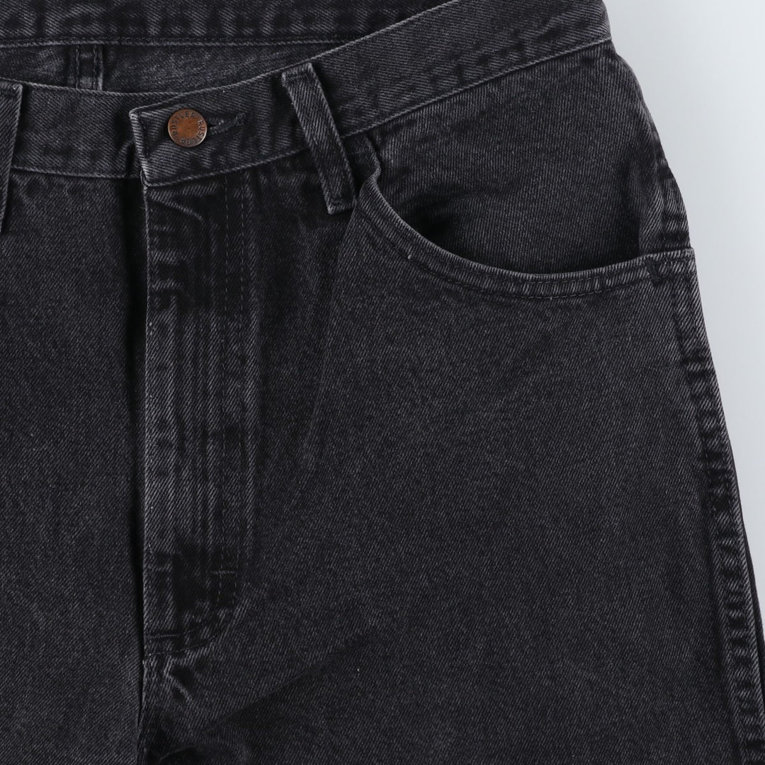 Rustler Black Denim Straight Denim Pants for Men, W33 equivalent cotton black type Vintage Second Hand