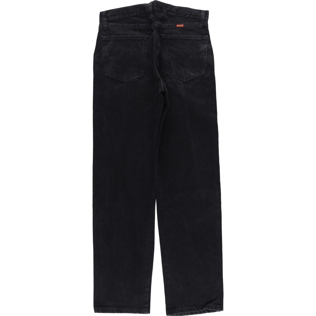Rustler Black Denim Straight Denim Pants for Men, W30 equivalent cotton black type Vintage Second Hand