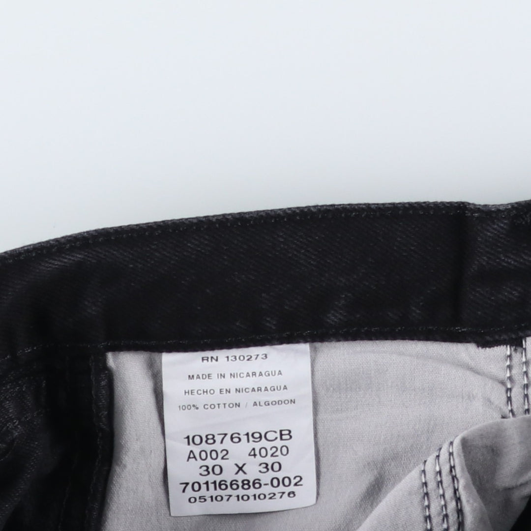Rustler Black Denim Straight Denim Pants for Men, W30 equivalent cotton black type Vintage Second Hand