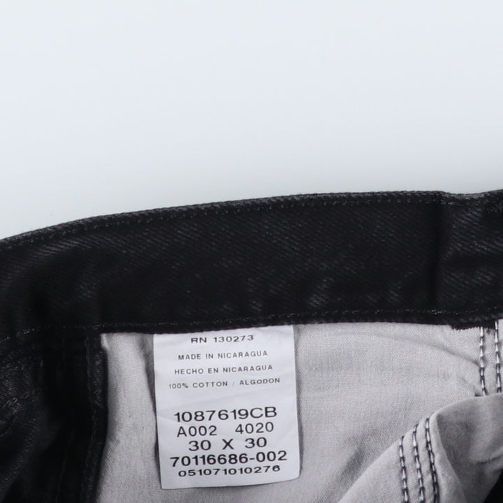 Rustler Black Denim Straight Denim Pants for Men, W30 equivalent cotton black type Vintage Second Hand