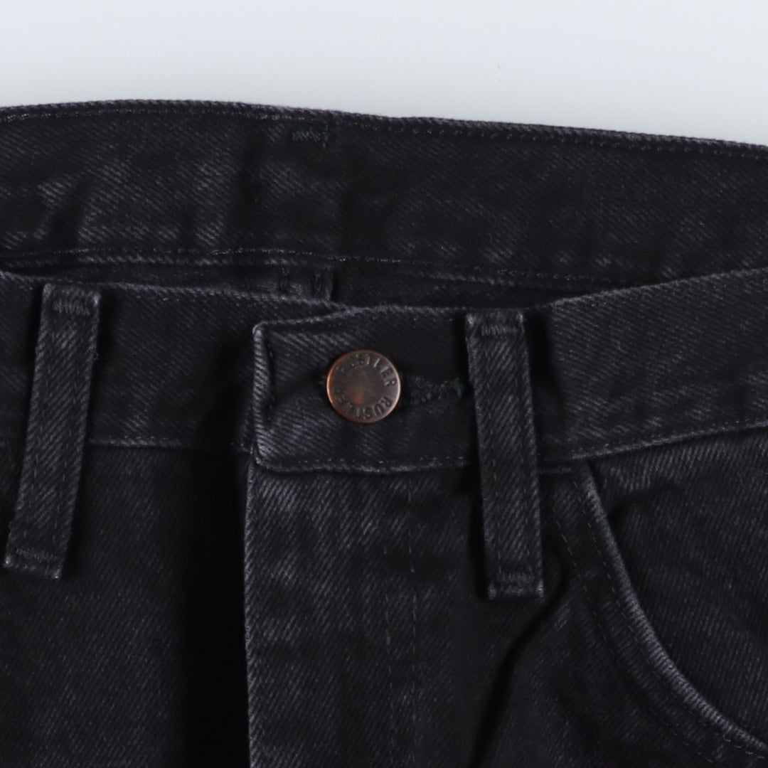 Rustler Black Denim Straight Denim Pants for Men, W30 equivalent cotton black type Vintage Second Hand