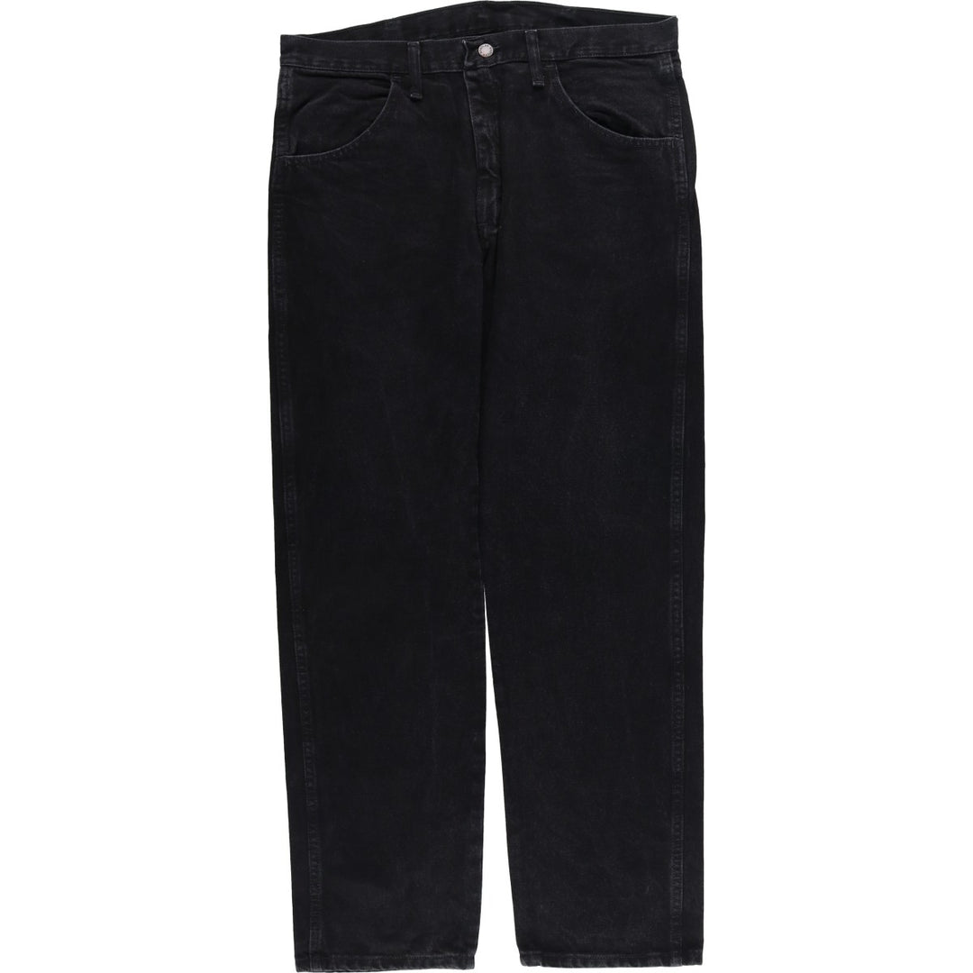 Rustler Black Denim Straight Denim Pants for Men, W35 equivalent cotton black type Vintage Second Hand