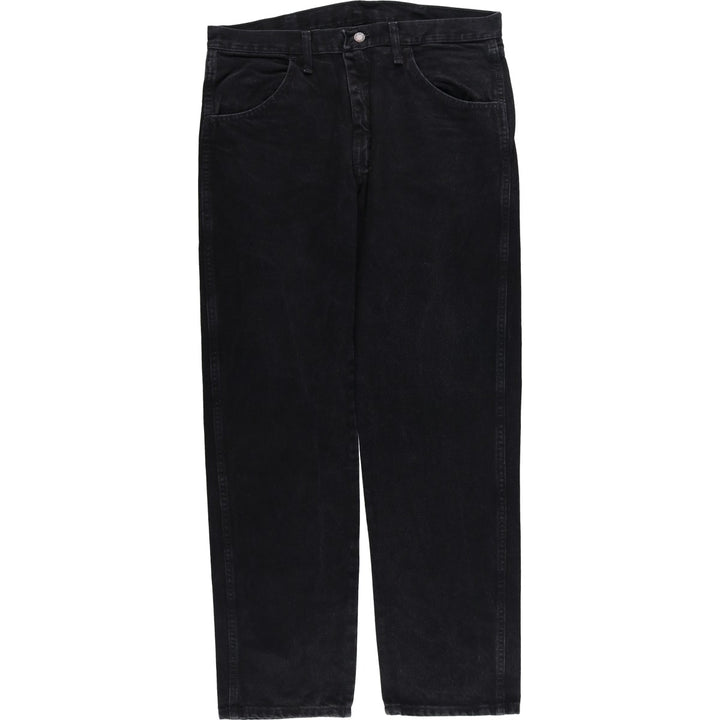 Rustler Black Denim Straight Denim Pants for Men, W35 equivalent cotton black type Vintage Second Hand