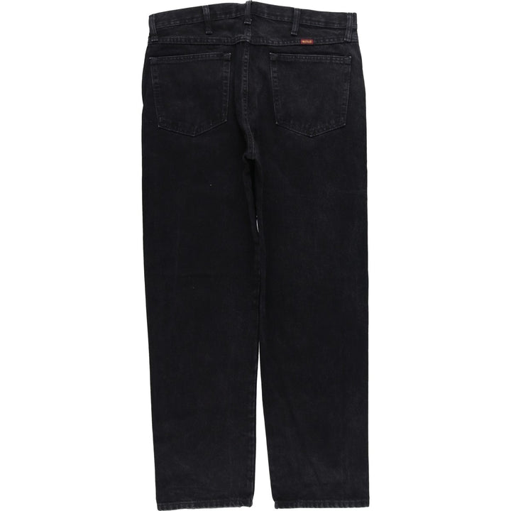 Rustler Black Denim Straight Denim Pants for Men, W35 equivalent cotton black type Vintage Second Hand