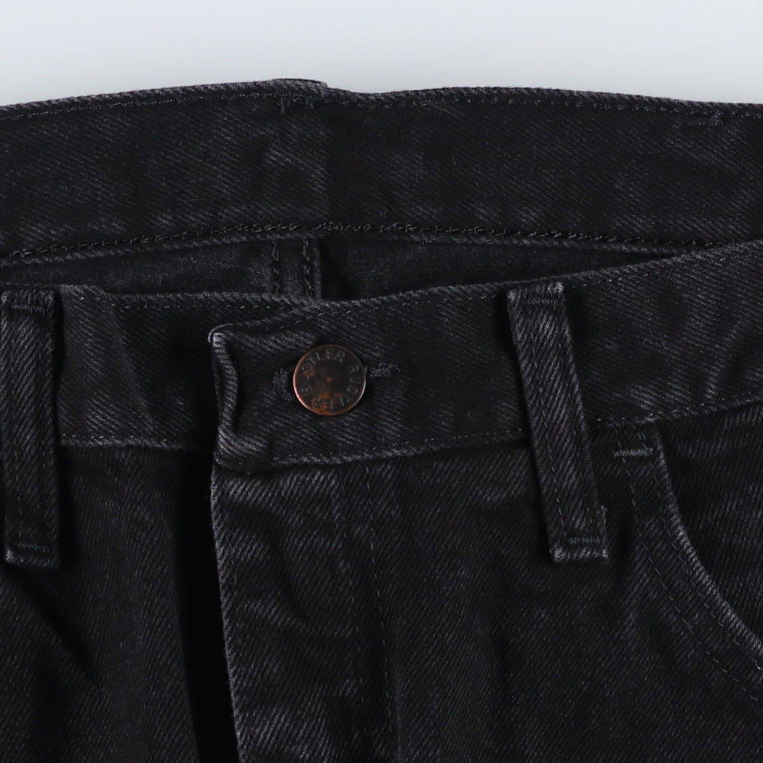 Rustler Black Denim Straight Denim Pants for Men, W35 equivalent cotton black type Vintage Second Hand