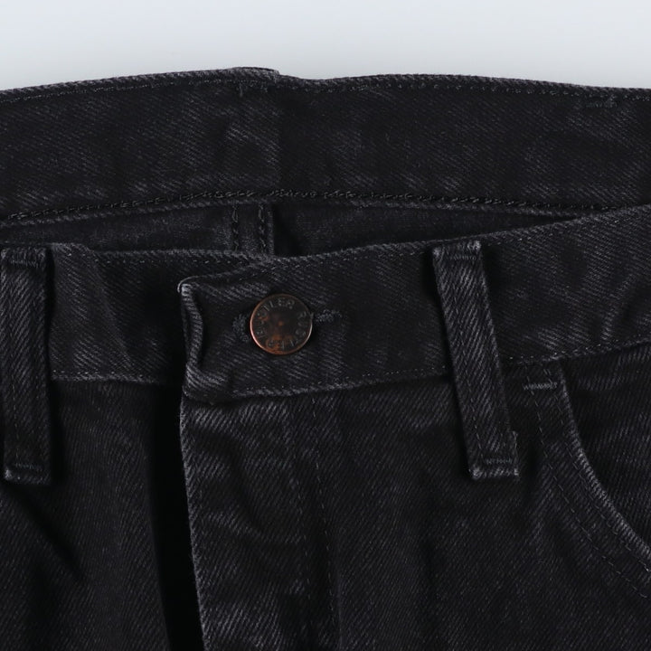 Rustler Black Denim Straight Denim Pants for Men, W35 equivalent cotton black type Vintage Second Hand