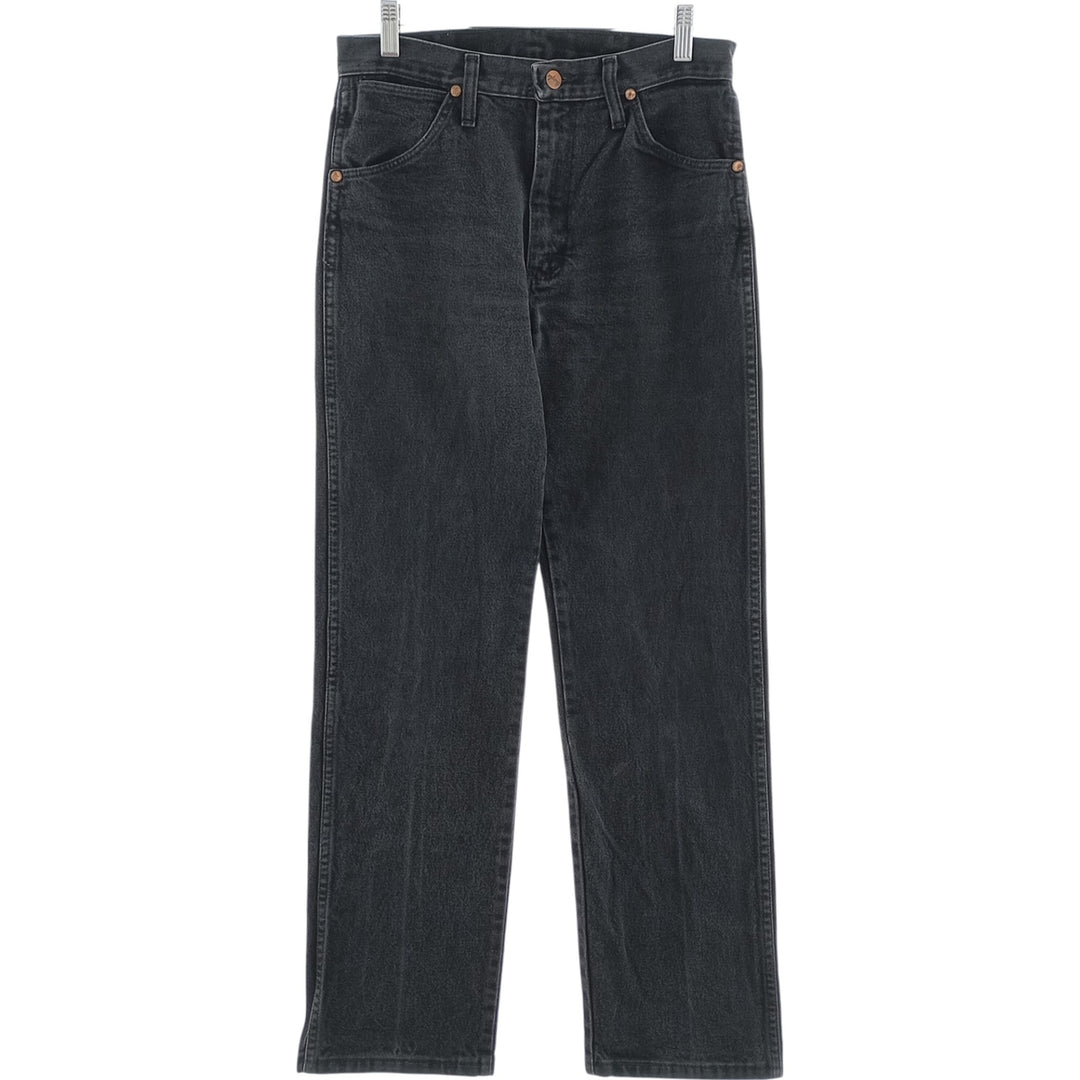 Vintage 80s-90'S Wrangler black denim straight-leg denim pants for men, size W29. cotton black type Vintage Second Hand