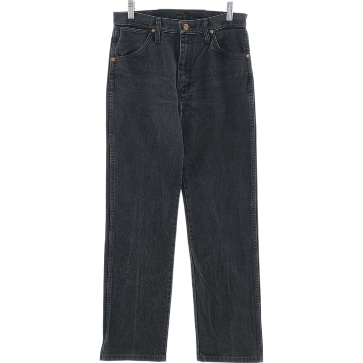 Vintage 80s-90'S Wrangler black denim straight-leg denim pants for men, size W29. cotton black type Vintage Second Hand