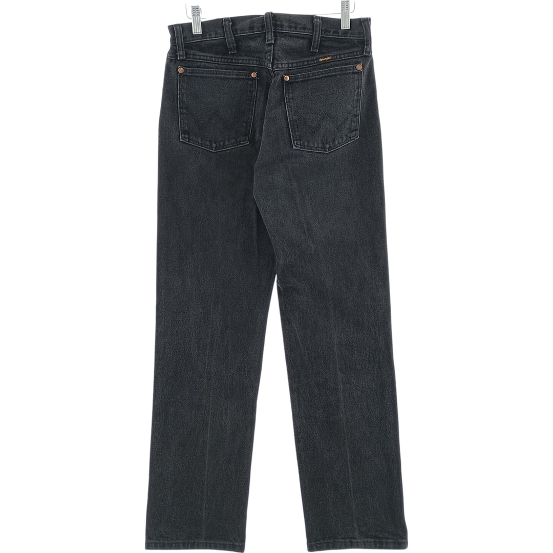 Vintage 80s-90'S Wrangler black denim straight-leg denim pants for men, size W29. cotton black type Vintage Second Hand