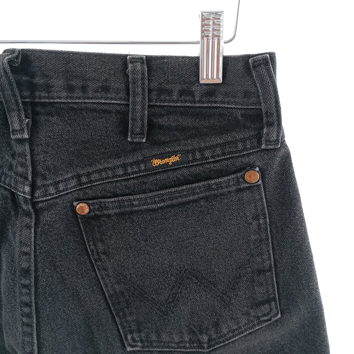 Vintage 80s-90'S Wrangler black denim straight-leg denim pants for men, size W29. cotton black type Vintage Second Hand