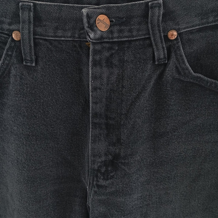Vintage 80s-90'S Wrangler black denim straight-leg denim pants for men, size W29. cotton black type Vintage Second Hand