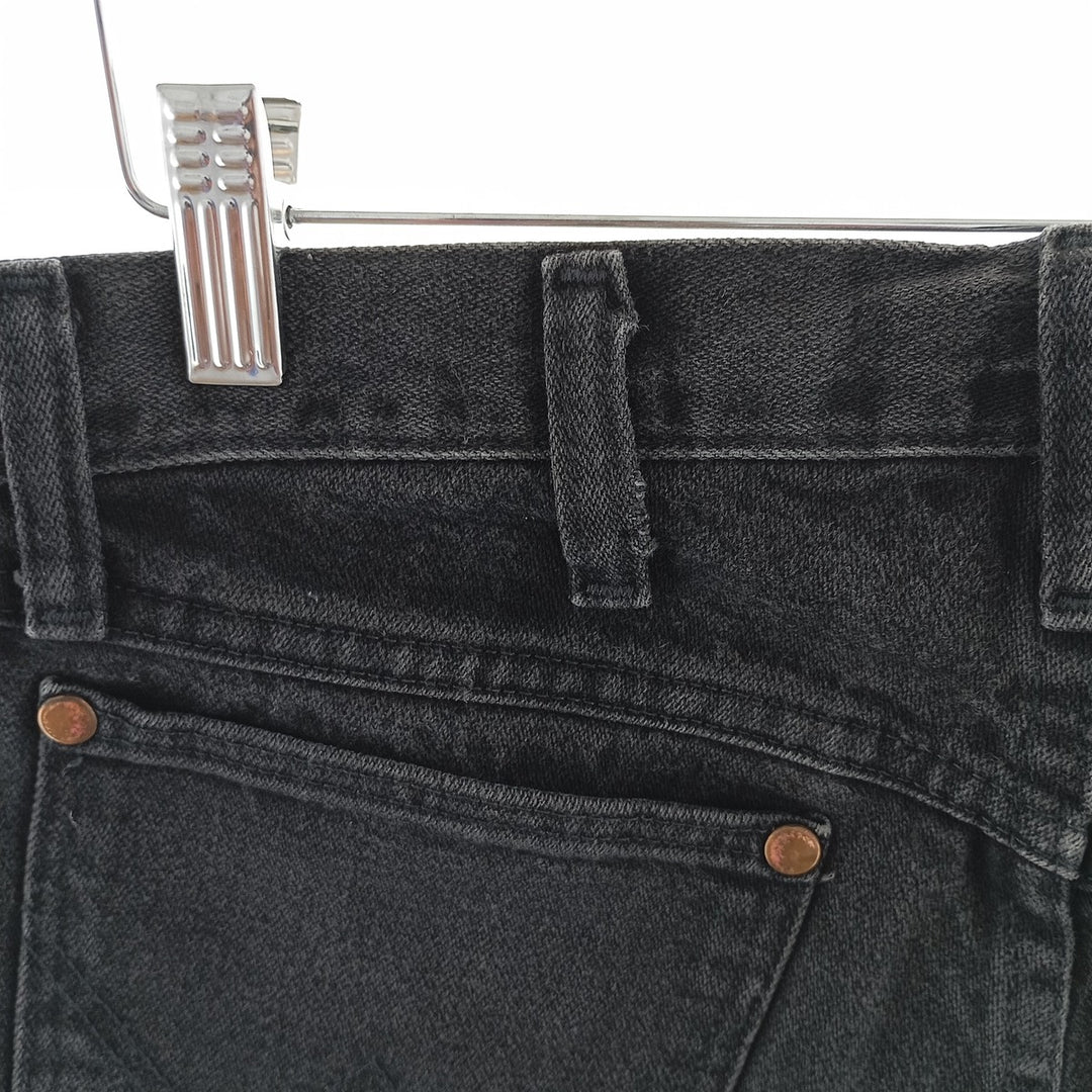 Vintage 80s-90'S Wrangler black denim straight-leg denim pants for men, size W29. cotton black type Vintage Second Hand