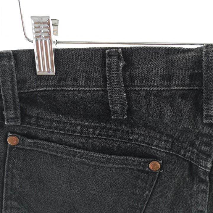 Vintage 80s-90'S Wrangler black denim straight-leg denim pants for men, size W29. cotton black type Vintage Second Hand
