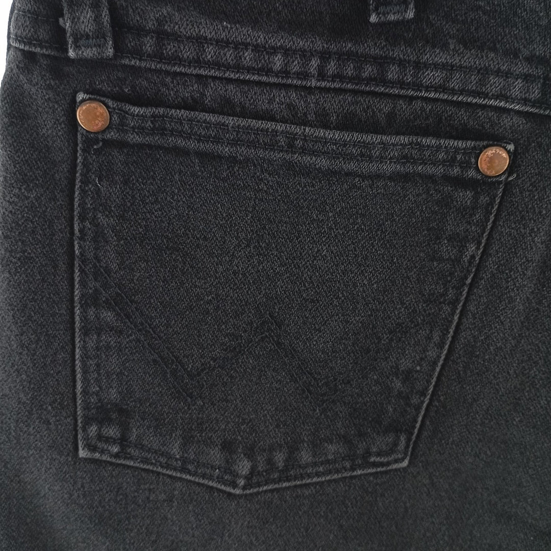 Vintage 80s-90'S Wrangler black denim straight-leg denim pants for men, size W29. cotton black type Vintage Second Hand