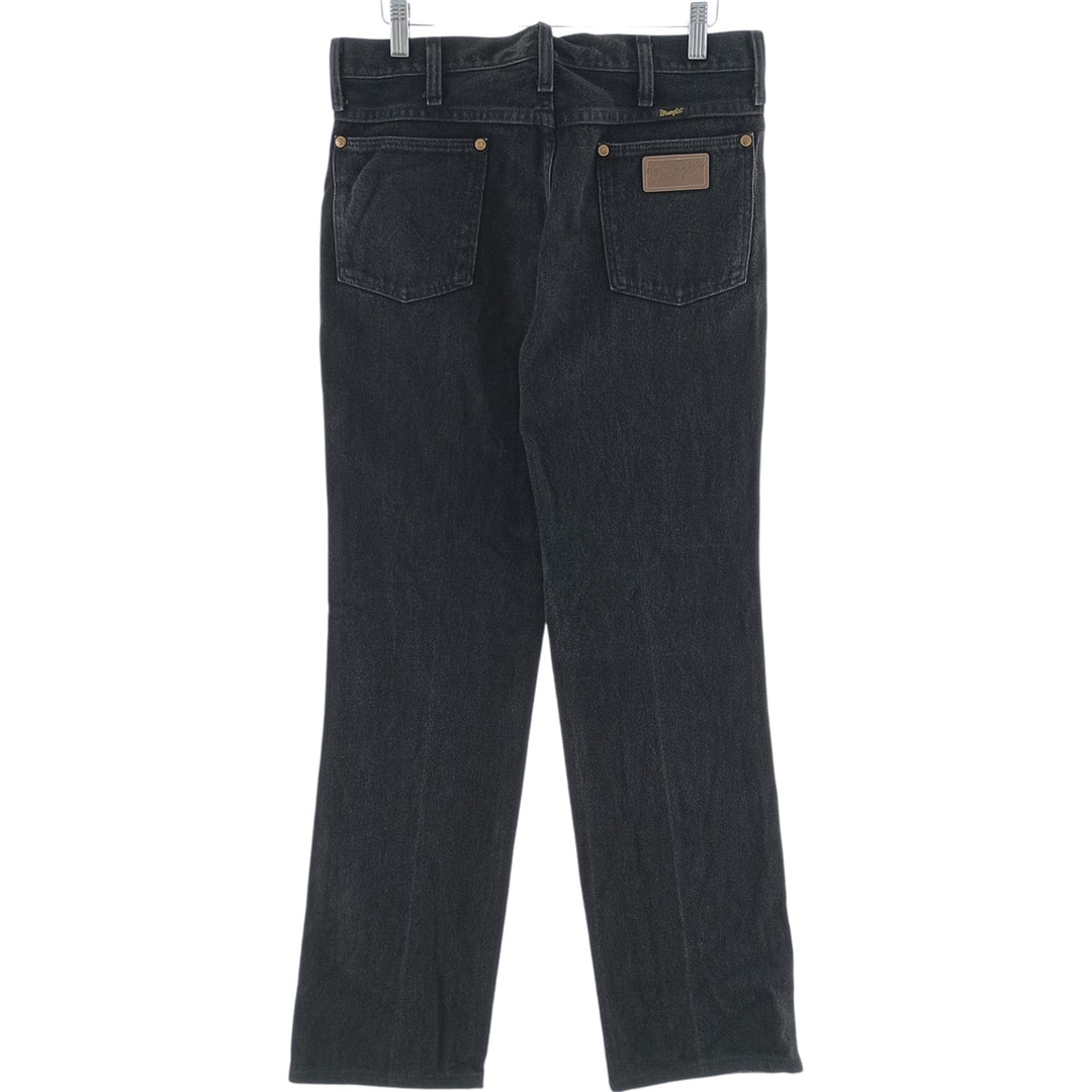 Vintage 80s-90'S Wrangler tapered black denim pants, made in the USA, men's size W32. cotton black type Vintage Second Hand
