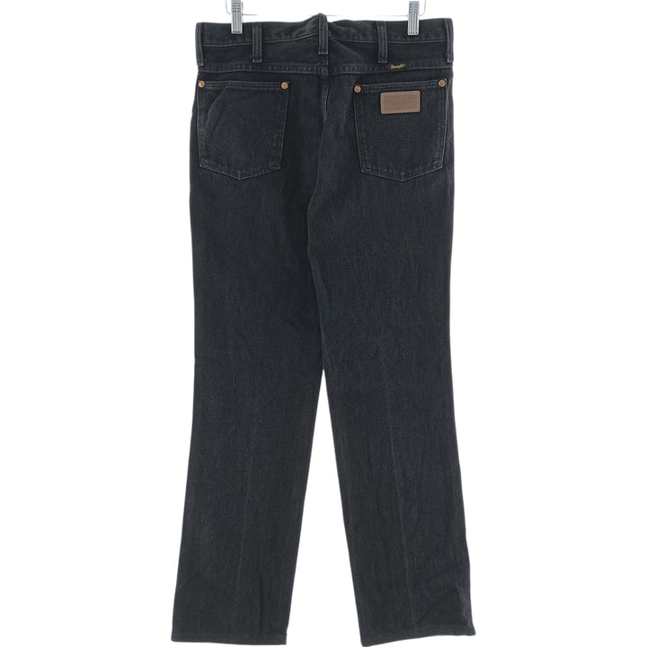 Vintage 80s-90'S Wrangler tapered black denim pants, made in the USA, men's size W32. cotton black type Vintage Second Hand