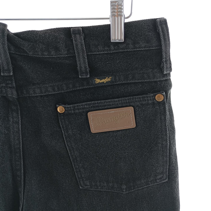 Vintage 80s-90'S Wrangler tapered black denim pants, made in the USA, men's size W32. cotton black type Vintage Second Hand