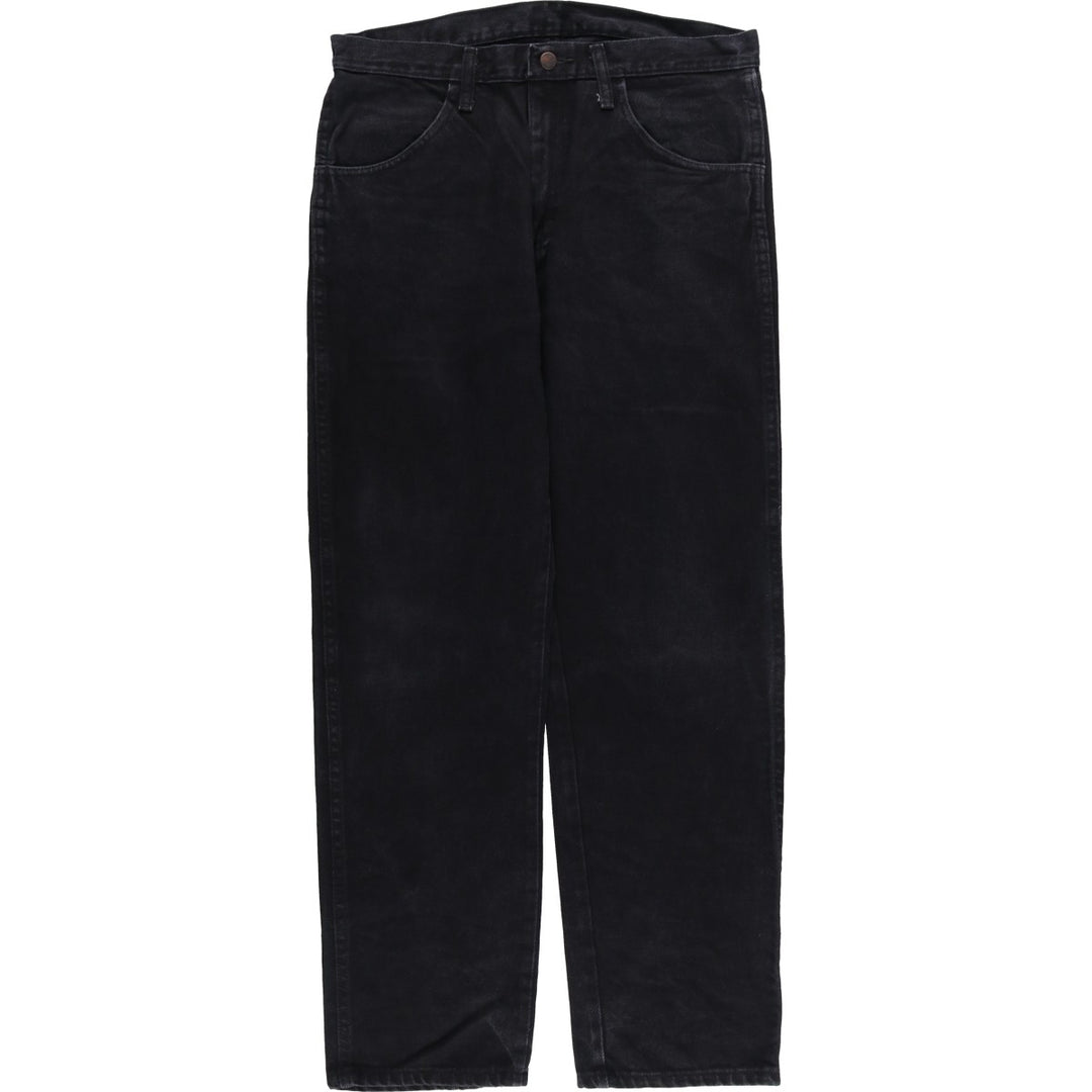 Rustler Black Denim Straight Denim Pants for Men, W33 equivalent cotton black type Vintage Second Hand