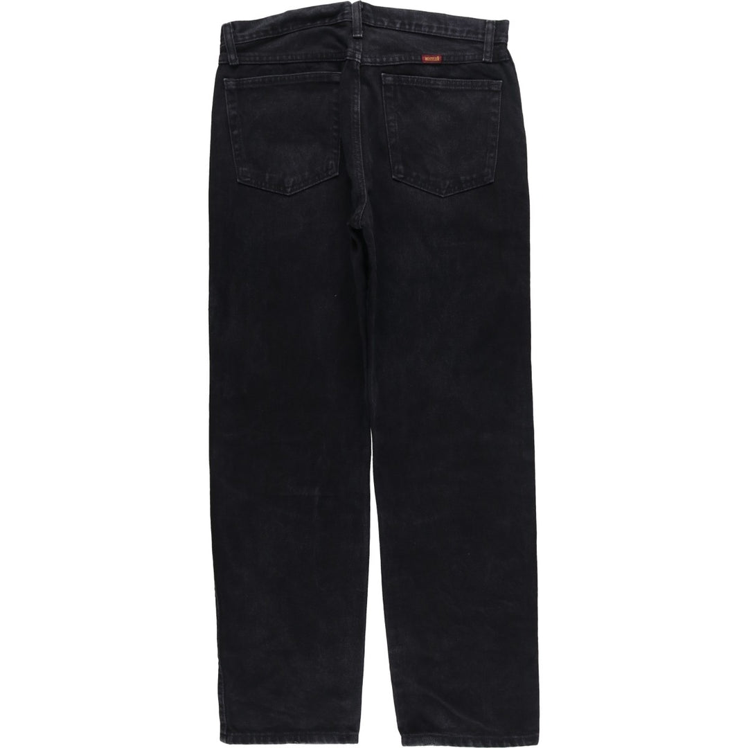Rustler Black Denim Straight Denim Pants for Men, W33 equivalent cotton black type Vintage Second Hand