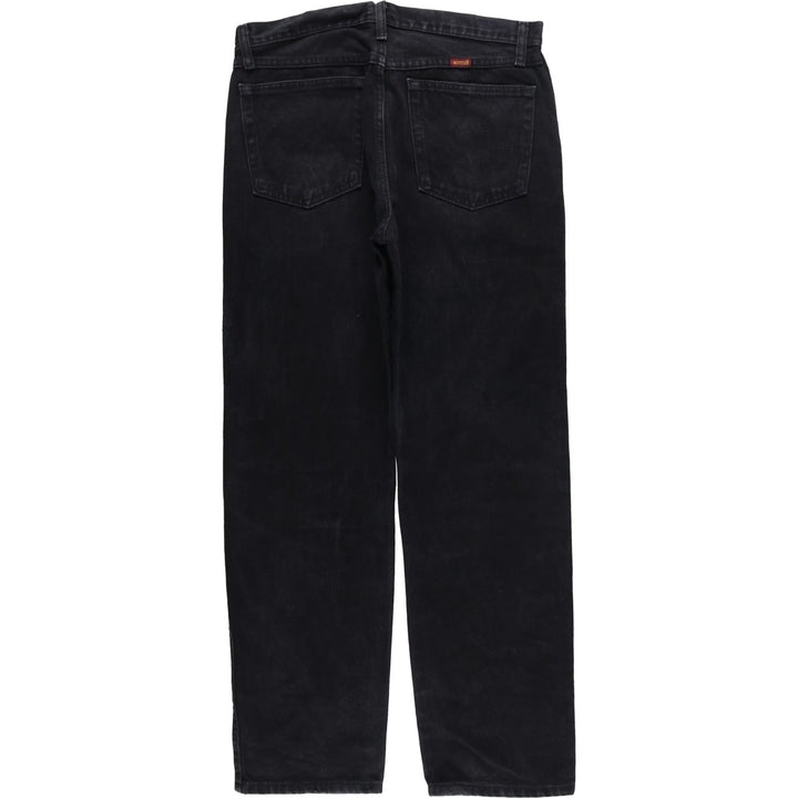 Rustler Black Denim Straight Denim Pants for Men, W33 equivalent cotton black type Vintage Second Hand