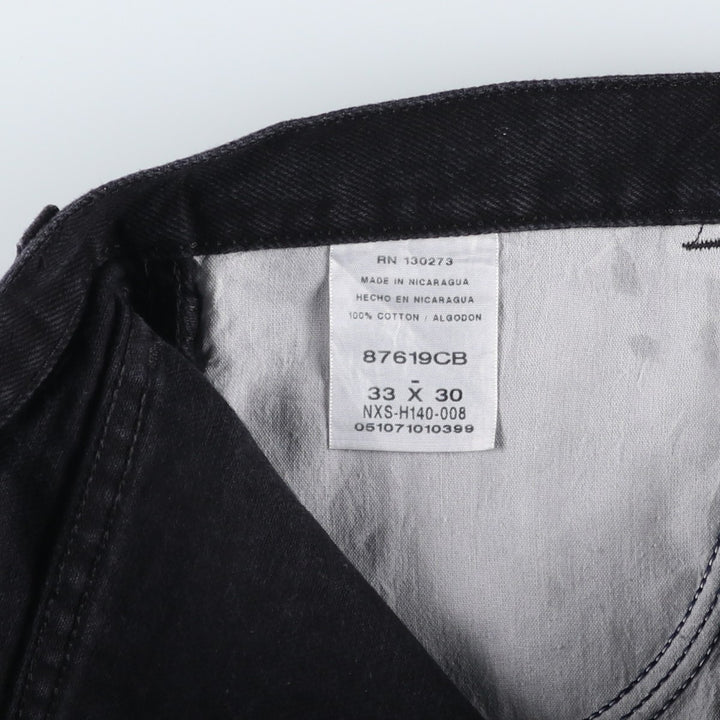 Rustler Black Denim Straight Denim Pants for Men, W33 equivalent cotton black type Vintage Second Hand