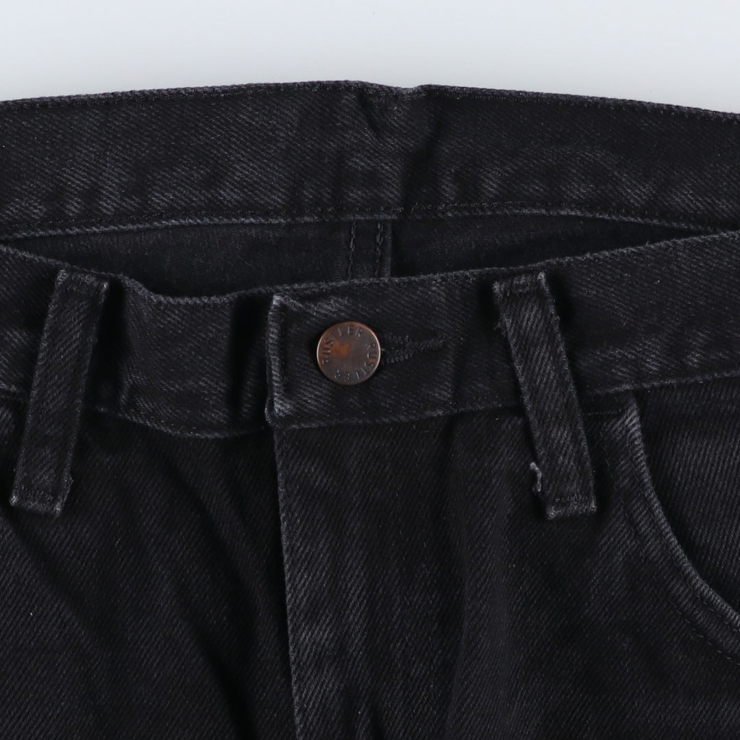 Rustler Black Denim Straight Denim Pants for Men, W33 equivalent cotton black type Vintage Second Hand