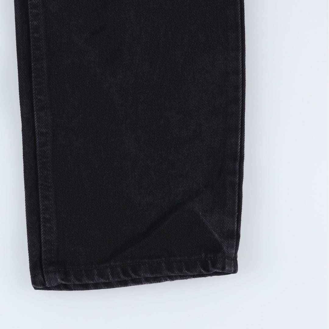 Rustler Black Denim Straight Denim Pants for Men, W33 equivalent cotton black type Vintage Second Hand