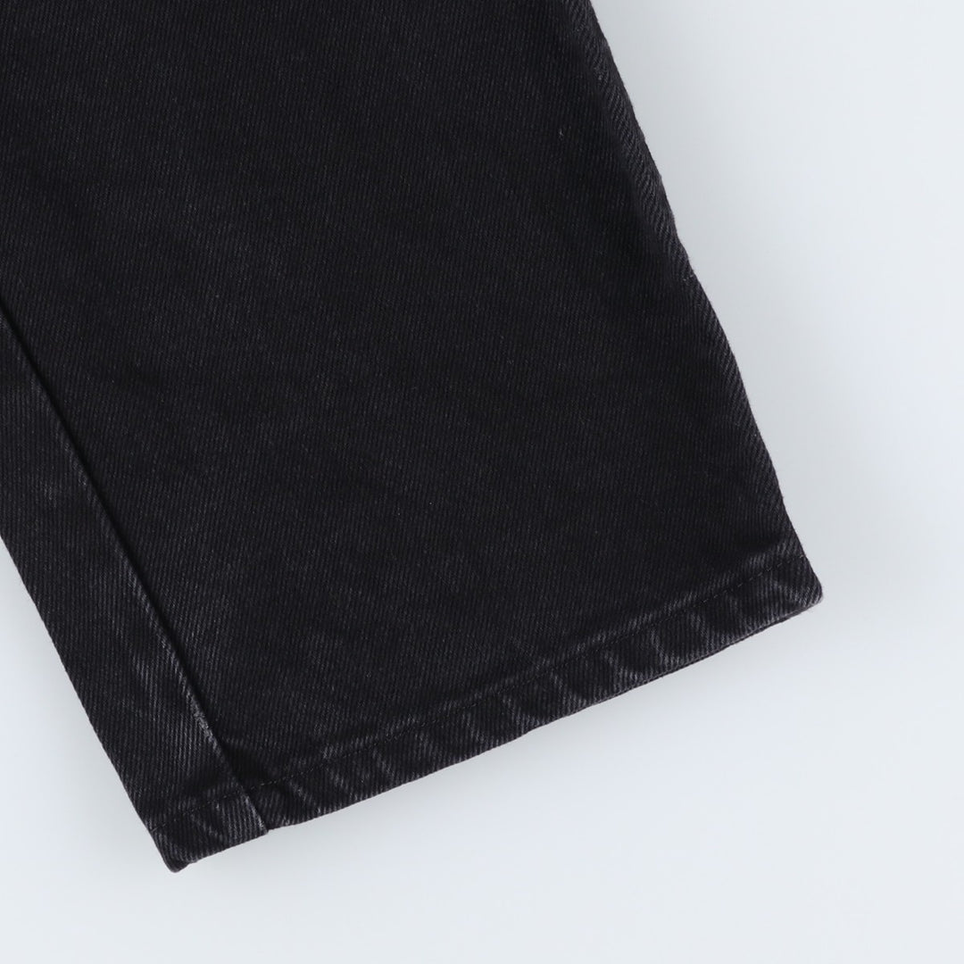 Rustler Black Denim Straight Denim Pants for Men, W33 equivalent cotton black type Vintage Second Hand