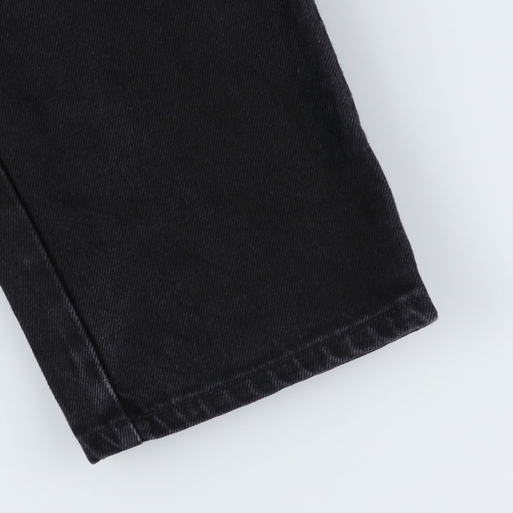 Rustler Black Denim Straight Denim Pants for Men, W33 equivalent cotton black type Vintage Second Hand