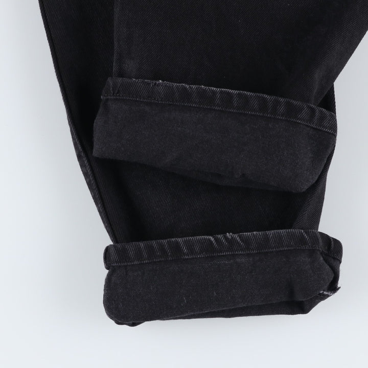 Rustler Black Denim Straight Denim Pants for Men, W33 equivalent cotton black type Vintage Second Hand
