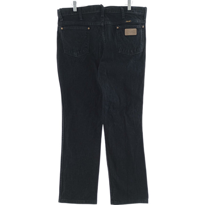Vintage 90'S Wrangler 936WBK black denim tapered denim pants for men, size W36. cotton black type Vintage Second Hand