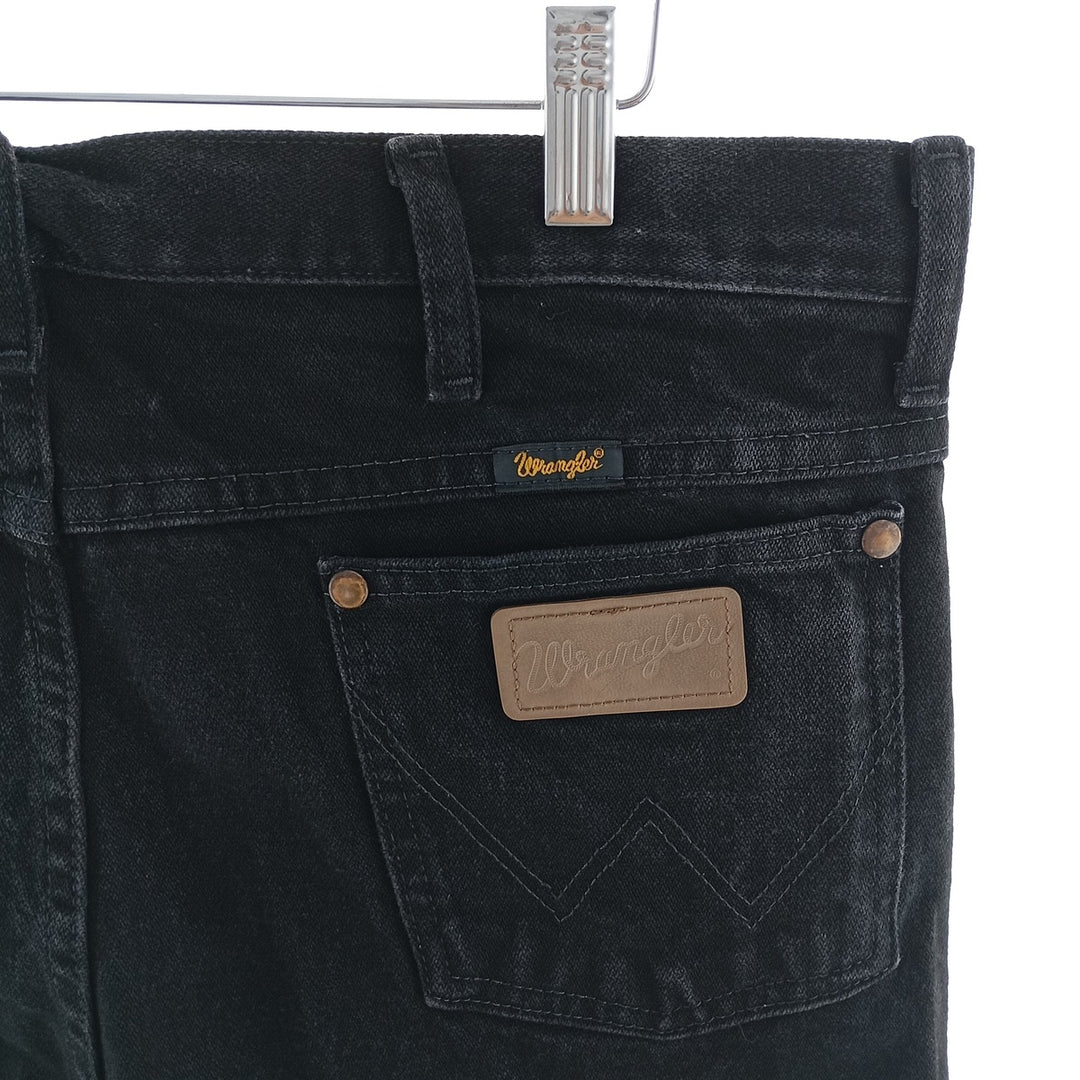 Vintage 90'S Wrangler 936WBK black denim tapered denim pants for men, size W36. cotton black type Vintage Second Hand