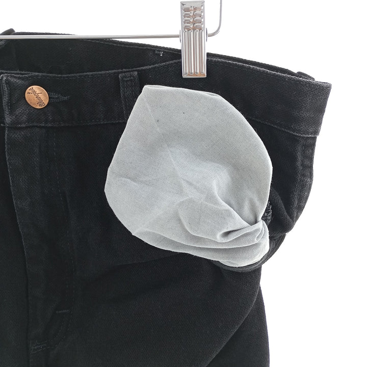 Vintage 90'S Wrangler 936WBK black denim tapered denim pants for men, size W36. cotton black type Vintage Second Hand