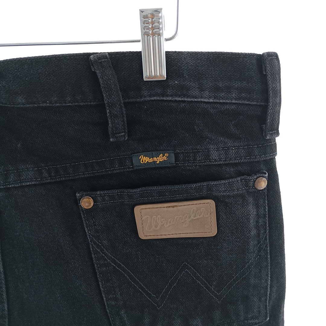 Vintage 90'S Wrangler 936WBK black denim tapered denim pants for men, size W36. cotton black type Vintage Second Hand